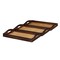 Homeroots Set Of Three 20in Brown Rectangular Woven Wood Tray With Handles 483310 - alternate 9