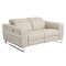 Homeroots 65in Cream and Silver Italian Leather Power Reclining Loveseat 720522 - alternate 9
