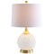 Jonathan Y Ilsa 22" Dotted Glass/Metal LED Table Lamp, White/Brass Gold JYL6200A - alternate 1