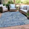 Homeroots 8' X 10' Navy Blue And Ivory Geometric Washable Indoor Outdoor Area Rug 594578 - alternate 9
