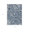 Homeroots 5' X 8' Blue And Ivory Geometric Washable Indoor Outdoor Area Rug 631378 - alternate 9