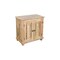 Homeroots 28" Distressed Natural Solid Wood Nightstand With Storage 555407 - alternate 7