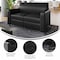 Flash Furniture Agent Black LeatherSoft Reception Loveseat with Right Side Charging Bank, Includes 2 Outlets, 2USB BT-827U-2-BK-CHR-GG - alternate 10