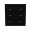 Homeroots 31" Black Three Drawer Dresser 472117 - alternate 1