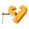 Mytee Products 2PK Adjustable Yellow I-Beam Clamp, 1 Ton/2200 LB WLL w/ Manual Screw Rod., 2PK BC-1x2 - alternate 9