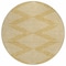 Homeroots 8' Gold And Ivory Round Geometric Washable Indoor Outdoor Area Rug 598570 - alternate 8