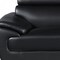 Homeroots 86" Black Leather Sofa With Silver Legs 329519 - alternate 9