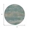 Homeroots 8' Aqua And Beige Round Abstract Washable Indoor Outdoor Area Rug 630821 - alternate 5