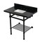 Kingston Brass 36" Black Granite Console Sink with Brass Legs and Shelf, 8-Inch, 3-Hole, Black Granite/Matte Black KVPK36KBSQB0 - alternate 1