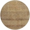 Homeroots 8' Khaki And Beige Round Geometric Washable Indoor Outdoor Area Rug 630503 - alternate 9