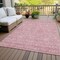 Homeroots 9' X 12' Blush Pink And Ivory Floral Washable Indoor Outdoor Area Rug 582336 - alternate 8