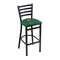 Holland Bar Stool Co 30" Blk Wrinkle Marshall Stationary Bar Stool, Ladder Back L00430Mrshll - alternate 1