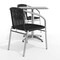 Flash Furniture Square Table Set, Aluminum, Plastic, Rattan, Stainless Steel, Grey TLH-ALUM-24SQ-020BKCHR2-GG - alternate 14