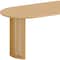 Homeroots 66" Natural Solid Wood Double Pedestal Base Oval Dining Table 712860 - alternate 5