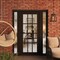 Vdomdoors Front Exterior Prehung Metal-Plastic Door Clear Glass / MANUX 8355 Matte Black / Office Commercial MANUX8355EXD-BLK-W14+36+14xH80-RH-I - alternate 4
