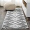 Jonathan Y Sumak High-Low Pile Neutral Diamond Kilim Gray/White/Black 2 ft. x 10 ft. Indoor/Outdoor Runner Rug SBH107B-210 - alternate 1