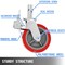 Vevor 8" Scaffolding Non Marking Polyurethane Swivel Caster Wheels 961-8041 - alternate 6