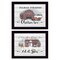 Homeroots Set Of Two Farm Christmas Black Framed Print Wall Art, 2PK 407078 - alternate 1