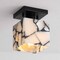 Jonathan Y Alessia 5 in. 1-Light Modern Contemporary Alabaster/Iron Cube LED Semi Flush Mount, White and Black M JYL1202C - alternate 11