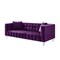 Homeroots 88" Purple Velvet Wood Sofa With Toss Pillows 543980 - alternate 10