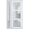Vdomdoors Front Exterior Prehung FiberGlass Door Frosted Glass / Manux 8552 White Silk / Sidelight and Transo MANUX8552EXD-WS-W30+12 x H80+14-LH - alternate 6