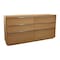 Homeroots 72" Brown Solid Wood Six Drawer Double Dresser 555431 - alternate 15