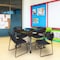 Regency Square Kee Mobile Adjustable Classroom Table W/ 4 Zeng Stack Chairs, 42 in W, 42 in L, Neo Walnut TB4242NWAPCGY44BK - alternate 7
