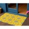 Homeroots 3' X 5' Yellow And Teal Blue Geometric Washable Indoor Outdoor Area Rug 613452 - alternate 1
