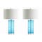 Jonathan Y Cole 27.5" Modern Fused Glass Cylinder LED Table Lamp, Turquoise, 2PK JYL4016A-SET2 - alternate 11