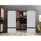 Sartodoors Sliding Double Barn Doors with Hardware, Planum 0012 Matte Grey and Aluminum Strips, 13FT Rail Hang PLANUM0012DB-S-GRE-6084 - alternate 1