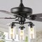 Jonathan Y Lucas 52" 3-Light Rustic Industrial Iron/Wood/Seeded Glass Mobile-App/Remote-Controlled LED Ceiling JYL9614A - alternate 18