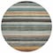 Homeroots 8' Beige Gold And Brown Round Striped Washable Indoor Outdoor Area Rug 618252 - alternate 9