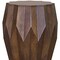 Homeroots 23" Dark Brown Solid Wood Drum End Table 373962 - alternate 6
