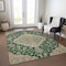 Homeroots 5' X 8' Emerald Beige And Brown Oriental Washable Indoor Outdoor Area Rug 605242 - alternate 9