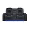 Global Furniture Usa Contemporary U8000 Black Power Reclining Loveseat W/ Consoler U8000-BLACK-PCRLS W/ PHR + LED - alternate 1