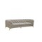 Homeroots 97" Beige Velvet Sofa With Gold Legs 480925 - alternate 7
