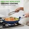 Nutrichef 18-Piece Ceramic Cookware Set with Detachable Handles, Non Stick Pots and Pans, PTFE-Free Natural NCCS18DTHBL - alternate 5