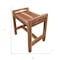Homeroots 21" X 20" Brown Solid Wood Rectangular Shower Bench 383360 - alternate 5