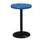 Leisure Craft 24" Round Perforated Pedestal Table, Portable, 40"H, Blue 24TAB40-BLUE - alternate 1