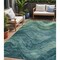 Homeroots 5' X 8' Teal Blue And Green Abstract Washable Indoor Outdoor Area Rug 618179 - alternate 1