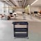 Luxor High Capacity, (2) Tubs, 1 Flat Shelf Cart, 400 lb Load Capacity, 3 Shelves, 35-1/4" L, 18" W EC112-B - alternate 27