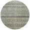 Homeroots 8' Pewter And Green Round Striped Washable Indoor Outdoor Area Rug 605701 - alternate 8