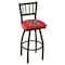 Holland Bar Stool Co 36" Blk Wrinkle Stanford Swivel Bar Stool, Jailhouse Back L01836Stnfrd - alternate 1
