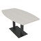 Skutchi Designs Boat Conference Table With Power, 36 in W, 72 in L, Ivory HAR-BOT-36x72-DOU.BK-K458-NA - alternate 1