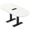 Skutchi Designs 6ft Racetrack Conference Table With Power | Harmony Series | 6 Person Meeting Room Table HAR-RAC-36X72-T.BK-W960-EBLK - alternate 1