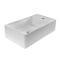 Whitehaus Collection Britannia Rectangular Wall Mount Basin with No Overflow and Right Single Hole Drill B-AG50 - alternate 1