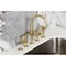 Kingston Brass Bridge Kitchen Faucet with Brass Sprayer, Brushed Brass KS2337TKL - alternate 6