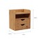 Lavish Home 4-Tier Bamboo Desk Organizer Wooden Storage Box with 2 Drawers, Cubby, and Shelf, Natural 83-106 - alternate 5