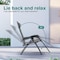Serenelife Zero Gravity Chairs Set of 2, Grey SLZGHGRY87 - alternate 5