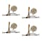 Mytee Products 3/8in 20ft G70 Chain 4 and Easy Binder Ratcheting Chain Load Binder 4 Transport Chains, 4PK 38CHEZx4 - alternate 1